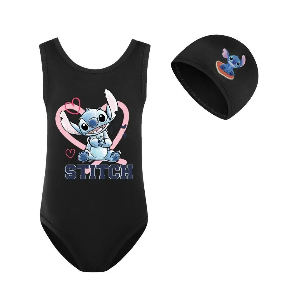 Maiô Infantil com Touca - Personagem Disney Stitch