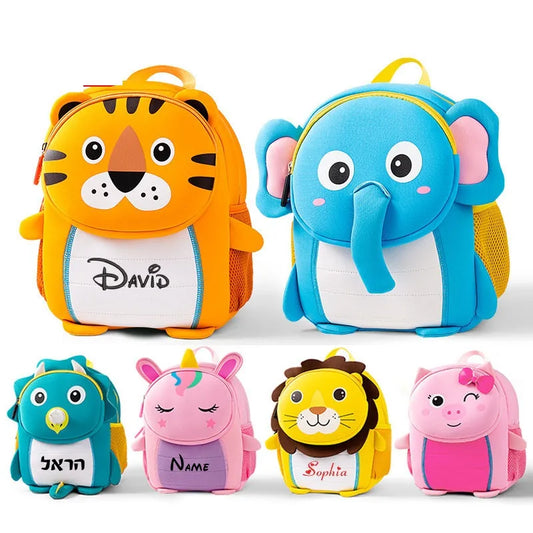 Mochila Animais Personalizada com Nome - Infantil