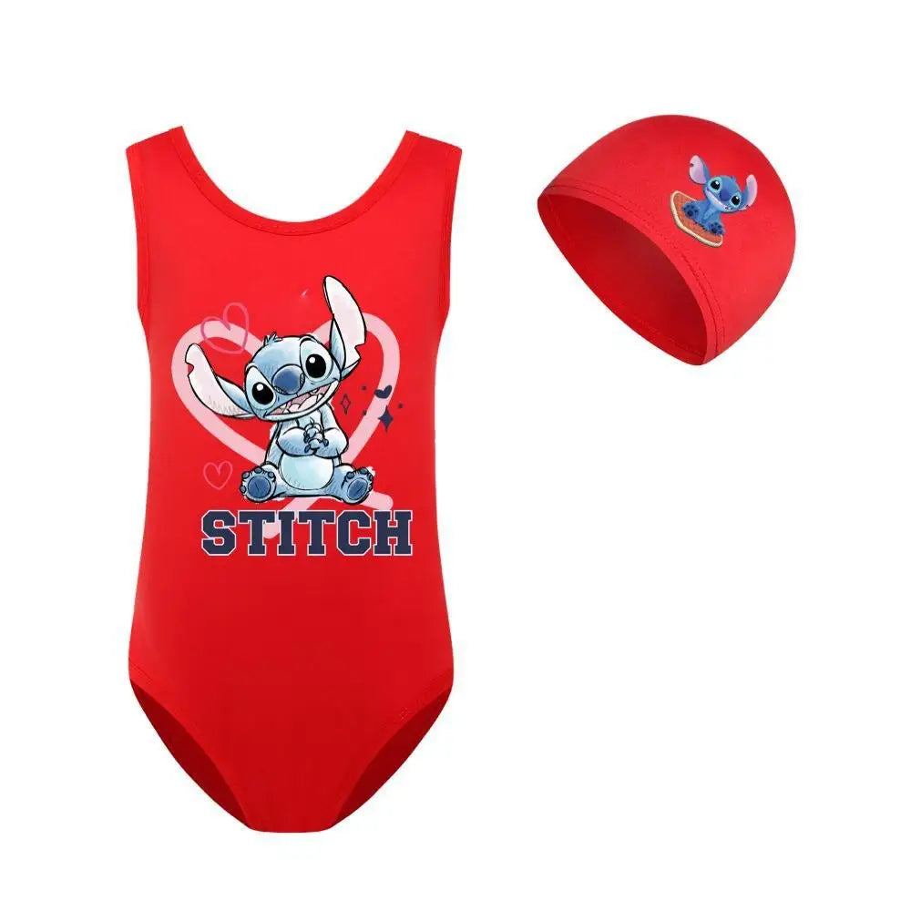 Maiô Infantil com Touca - Personagem Disney Stitch